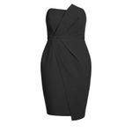 City Chic | Enchant asymmetrical little black dress Photo 11