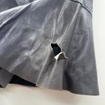 DKNY  NWT Lamb Leather A-Line Skirt Women’s‎ Size 4 Cadet Blue FLAWED READ Photo 4