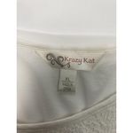 Krazy Kat Krazy‎ Kat Women’s XL White Layered Long Sleeve Top Lace Trim Hem Photo 3