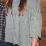 Anthropologie Olive Green Flowy Shirt Photo 0