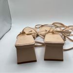 LPA  Loren Block Tan Heel Sandals square toe size 8 strappy leather Photo 8