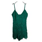 Jack by BB Dakota  Anthropologie Lace Romper Sleeveless Green‎ V-Neck Size 4 Photo 3