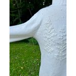 Coldwater Creek Womens XS Winter White Christmas Tree Sweater Holiday Party Cream Beige Photo 4