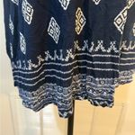Lucky Brand  | Navy Blue Patterned top Photo 4