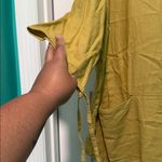 Free People Citron (Yellow-Green) Take Me With You Linen Shirt, size M Photo 7