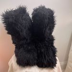 UGG  Australia Tall Black Fluff Mama Boots 7 Shaggy Momma Wool‎ Fluffy Rare Y2K Photo 1