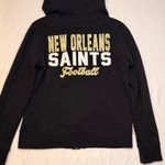 NFL New Orleans Saints Full Zip Hoodie Women’s Black  Team Apparel Photo 3