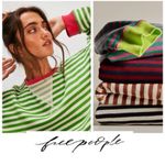 We The Free Free People  Classic Striped Oversized Sweater Photo 9