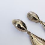 Vintage Clip On Earrings Statement Gold Tone Dangle Chunky Photo 6