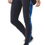 Lululemon Rain-On Train-On Tight Naval Blue/Windy Blooms Saphire Blue Size 6 Photo 1