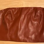 TCEC Faux Leather Dark Orange Brown Tube Top Photo 1