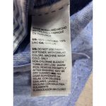 Chico's  No Iron 100% Linen Blue Geometric Print 3/4 Sleeve Button Down Shirt M Photo 6