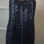 EXPRESS Blue Sequin Dress Photo 0