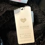 JJ's House JJ’s House A-line V-Neck Knee-Length Chiffon Lace Bridesmaid Dress Black sz 8 Photo 8