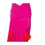 NERVI Maria Clara Feather Dress in Fuchsia 36 New Womens Long Maxi Heart Gown Pink Size undefined Photo 9