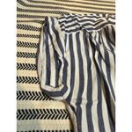 Workshop Republic Clothing Striped V Neck Short Sleeve Blouse Women's M M Rayon Photo 1