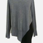 89th and Madison gray and black color block asymmetrical sweater top size medium Photo 0