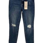 Driftwood Distressed Mid Rise Slim Tapered Jeans Womens Size 25 Ripped Knees Photo 0