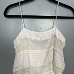 Miguelina Tiered Maxi Column Dress Crochet & Lace White Ivory Sample XS/S Photo 3