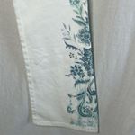 Ralph Lauren  Lauren Jeans Co‎ White Painted Bootcut Jeans Size 10 Floral Print Photo 3