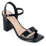 Journee Collection  Women’s Tivona Square Toe Block Heels Shoe-Size 10 Wide Width Photo 0