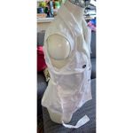 Michael Kors Michael Slvlss White Button-up Vest, Sz M Photo 2