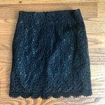 Answer Made in Korea Lace Scalloped Hem Black Pencil Mini Skirt Women’s Size S Photo 0