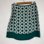 Banana Republic  Green Geometric Print Silk Mini Skirt Womens 4 Preppy Luxury Photo 4