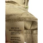 Women's XS Linen Pocket Dress Tan Sleeveless Casual Style Keyhole Back Photo 1