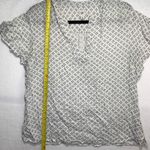 Gap Black and Gray Flutter Sleeve Blouse Size Large Photo 5