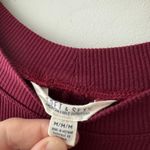 American Eagle  Soft & Sexy Wine Red Ribbed Long Sleeve Dress Photo 2