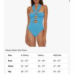 Soluna Swim Standard Buckle Up One Piece Bandeau Swimsuit Size Medium Blue Photo 8
