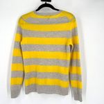 Saks 5th Avenue Saks Fifth‎ Avenue Women's Striped Cashmere Pullover Sweater Gray Yellow Small Photo 1