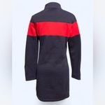 Sail To Sable  Navy and Red Zipper Sweatshirt Dress, XS Photo 1