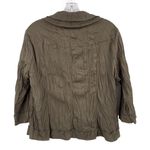 Lan Vie Olive Green Textured Zip Photo 3
