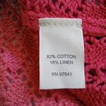 J.jill crochet sweater pink color block Photo 4