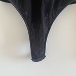 Cosabella  Black Long Sleeve Mesh Velvet Accent Bodysuit Size Medium Photo 2