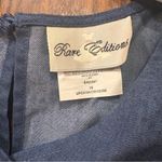 NWT Rare Editions Chambray Blue Ruffle Dress $64 kid sz 16 OR wmn size 0 Photo 3