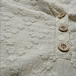 Lovely Melody women’s size large ivory button v Photo 1