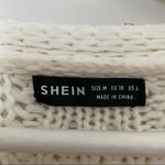 SheIn Cardigan Sweater Knit Buttons White Loose Fitting Neutral Casual Trendy Photo 5