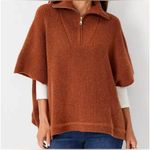Ann Taylor  Ribbed Zip Poncho Sweater Size XS/S
Wool Blend Photo 2