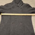 Eileen Fisher  Merino Wool Coat Size Large Double Breasted Jacket Gray Lagenlook Photo 6