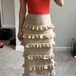 Zimmermann Zimmerman gold knit ruffle skirt. S Photo 0