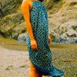 Christy Dawn ππ Sleeveless Midi Dress ~ Tropical Boho Chic Banana Leaf Print XS Photo 10