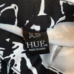 Hue  Black White Floral Loafer Skimmer Pants Photo 6