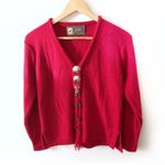 Pure Alpaca Handmade Bright Pink Red Sweater S Photo 0