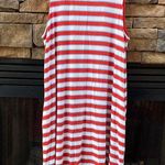 White Pink Tirquoise Blue Striped Knee Photo 0