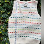 Lacoste Multi Colored Spot Patterned Cream Vest Size Small (UK 38) Photo 3