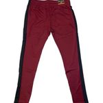 Mens Tricot Track Pants (Burgundy & black) Black Size XL Photo 1