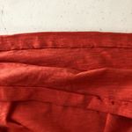 Talbots T Shirt Dress Embroidered Tie Sleeves Slub Knit Orange S? Photo 2